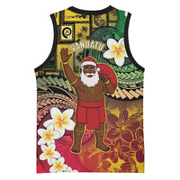 Vanuatu Christmas Basketball Jersey Ni-Van Santa Retro Style LT05 - Polynesian Pride