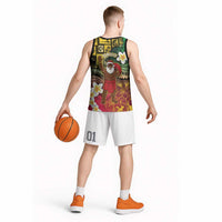 Vanuatu Christmas Basketball Jersey Ni-Van Santa Retro Style LT05 - Polynesian Pride