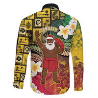 Vanuatu Christmas Family Matching Summer Maxi Dress and Hawaiian Shirt Ni-Van Santa Retro Style - Polynesian Pride