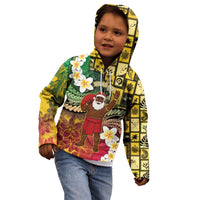 Vanuatu Christmas Kid Hoodie Ni-Van Santa Retro Style LT05 - Polynesian Pride
