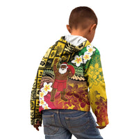Vanuatu Christmas Kid Hoodie Ni-Van Santa Retro Style LT05 - Polynesian Pride