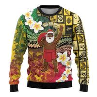 Vanuatu Christmas Ugly Christmas Sweater Ni-Van Santa Retro Style - Polynesian Pride
