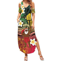 Vanuatu Christmas Summer Maxi Dress Ni-Van Santa Retro Style LT05 Women Colorful - Polynesian Pride