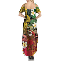 Vanuatu Christmas Summer Maxi Dress Ni-Van Santa Retro Style LT05 - Polynesian Pride