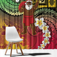 Vanuatu Christmas Window Curtain Ni-Van Santa Retro Style LT05 - Polynesian Pride