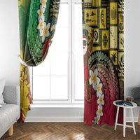 Vanuatu Christmas Window Curtain Ni-Van Santa Retro Style LT05 - Polynesian Pride