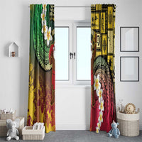 Vanuatu Christmas Window Curtain Ni-Van Santa Retro Style LT05 - Polynesian Pride
