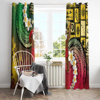 Vanuatu Christmas Window Curtain Ni-Van Santa Retro Style LT05 - Polynesian Pride