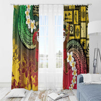 Vanuatu Christmas Window Curtain Ni-Van Santa Retro Style LT05 - Polynesian Pride