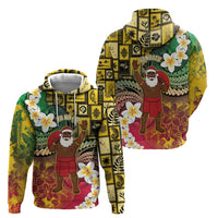 Vanuatu Christmas Zip Hoodie Ni-Van Santa Retro Style - Polynesian Pride