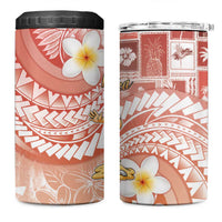 Hawaii Mele Kalikimaka 4 in 1 Can Cooler Tumbler Hula Santa Retro Style Red - Polynesian Pride