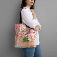 Hawaii Mele Kalikimaka Tote Bag Hula Santa Retro Style Red LT05 - Polynesian Pride