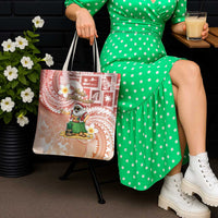 Hawaii Mele Kalikimaka Tote Bag Hula Santa Retro Style Red LT05 - Polynesian Pride