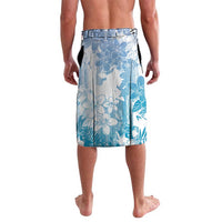 Hawaii Mele Kalikimaka Lavalava Hula Santa Retro Style Blue - Polynesian Pride