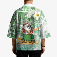 Hawaii Mele Kalikimaka Kimono Hula Santa Retro Style Green - Polynesian Pride
