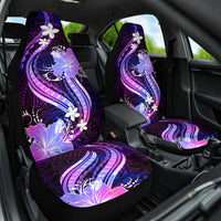 Galaxy Polynesian Pattern With Tropical Flowers Car Seat Cover LT05 One Size Galaxy - Polynesian Pride
