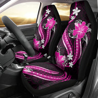 Pink Polynesian Pattern With Tropical Flowers Car Seat Cover LT05 - Polynesian Pride