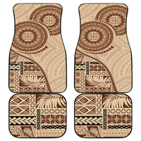 Samoa Siapo Pattern Simple Style Car Mats LT05 Brown - Polynesian Pride