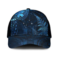 New Zealand Matariki Mesh Trucker Cap Maori New Year LT05 One Size Black Blue - Polynesian Pride