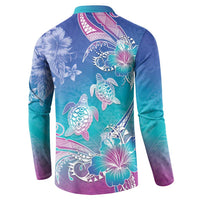 Polynesia Sea Turtle Couple Button Sweatshirt Love Is Life