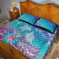 Polynesia Sea Turtle Couple Quilt Bed Set Love Is Life