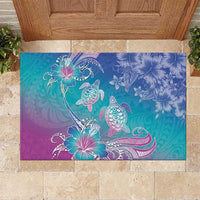 Polynesia Sea Turtle Couple Rubber Doormat Love Is Life