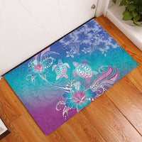 Polynesia Sea Turtle Couple Rubber Doormat Love Is Life