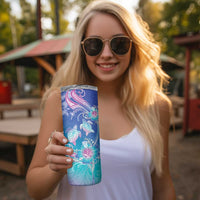 Polynesia Sea Turtle Couple Skinny Tumbler Love Is Life