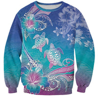Polynesia Sea Turtle Couple Sweatshirt Love Is Life
