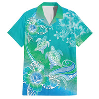 Polynesia Sea Turtle Couple Family Matching Long Sleeve Bodycon Dress and Hawaiian Shirt I Am Turtley In Love With You