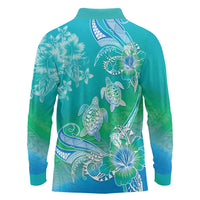 Polynesia Sea Turtle Couple Long Sleeve Polo Shirt I Am Turtley In Love With You