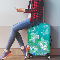Polynesia Sea Turtle Couple Luggage Cover I Am Turtley In Love With You