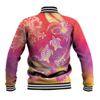 Polynesia Sea Turtle Couple Baseball Jacket One Soul One Love