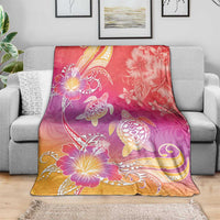 Polynesia Sea Turtle Couple Blanket One Soul One Love