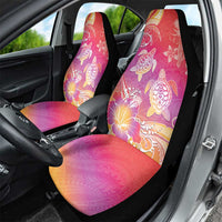 Polynesia Sea Turtle Couple Car Seat Cover One Soul One Love