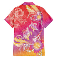 Polynesia Sea Turtle Couple Family Matching Long Sleeve Bodycon Dress and Hawaiian Shirt One Soul One Love LT05 - Polynesian Pride
