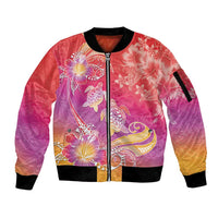 Polynesia Sea Turtle Couple Sleeve Zip Bomber Jacket One Soul One Love