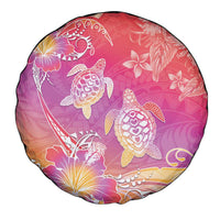 Polynesia Sea Turtle Couple Spare Tire Cover One Soul One Love