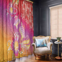 Polynesia Sea Turtle Couple Window Curtain One Soul One Love