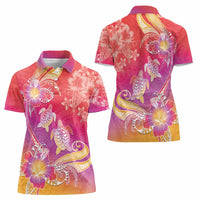 Polynesia Sea Turtle Couple Women Polo Shirt One Soul One Love