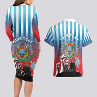 Personalised Free West Papua Couples Matching Long Sleeve Bodycon Dress and Hawaiian Shirt One People One Soul Unique Style - Polynesian Pride