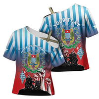 Personalised Free West Papua Cross Shoulder Shirt One People One Soul Unique Style - Polynesian Pride