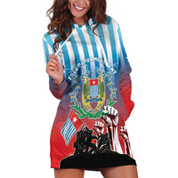 Personalised Free West Papua Hoodie Dress One People One Soul Unique Style LT05 Blue - Polynesian Pride