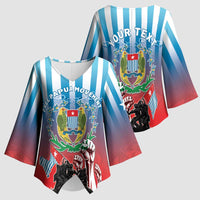 Personalised Free West Papua Kimono Sleeve Blouse One People One Soul Unique Style - Polynesian Pride