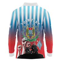 Personalised Free West Papua Long Sleeve Polo Shirt One People One Soul Unique Style - Polynesian Pride