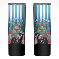 Personalised Free West Papua Skinny Tumbler One People One Soul Unique Style LT05 Blue - Polynesian Pride
