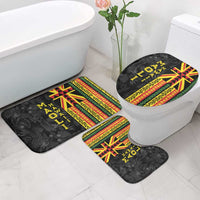Hawaii Maoli Spirit Bathroom Set Kakau Pattern With Flower Lei LT05 - Polynesian Pride