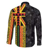 Hawaii Maoli Spirit Family Matching Tank Maxi Dress and Hawaiian Shirt Kakau Pattern With Flower Lei LT05 - Polynesian Pride