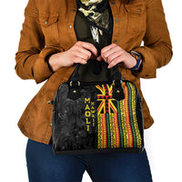 Hawaii Maoli Spirit Shoulder Handbag Kakau Pattern With Flower Lei - Polynesian Pride