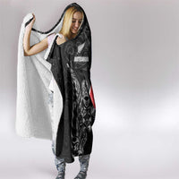 France And New Zealand Rugby Hooded Blanket Les Bleus Rooster With Maori Tiki - Polynesian Pride